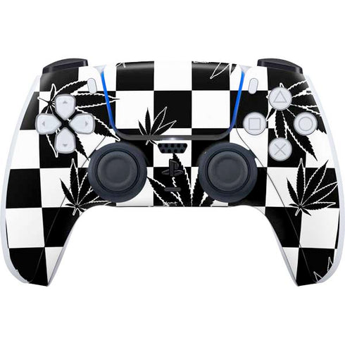 Marijuana Checkered PlayStation PS5 Skins